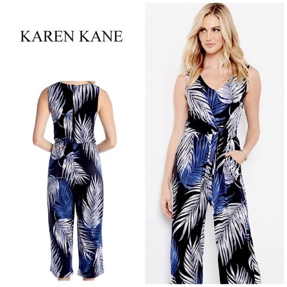 Karen Kane tie front jumpsuit. Runs big. - Picture 1 of 7